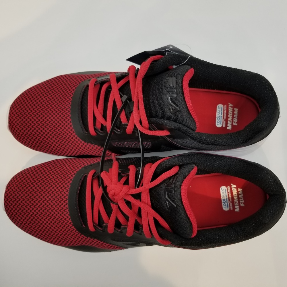 FILA Red and Black Sneakers Size 13 NWT
